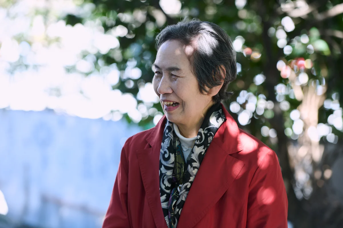 談笑する被団協事務局次長の和田征子さん