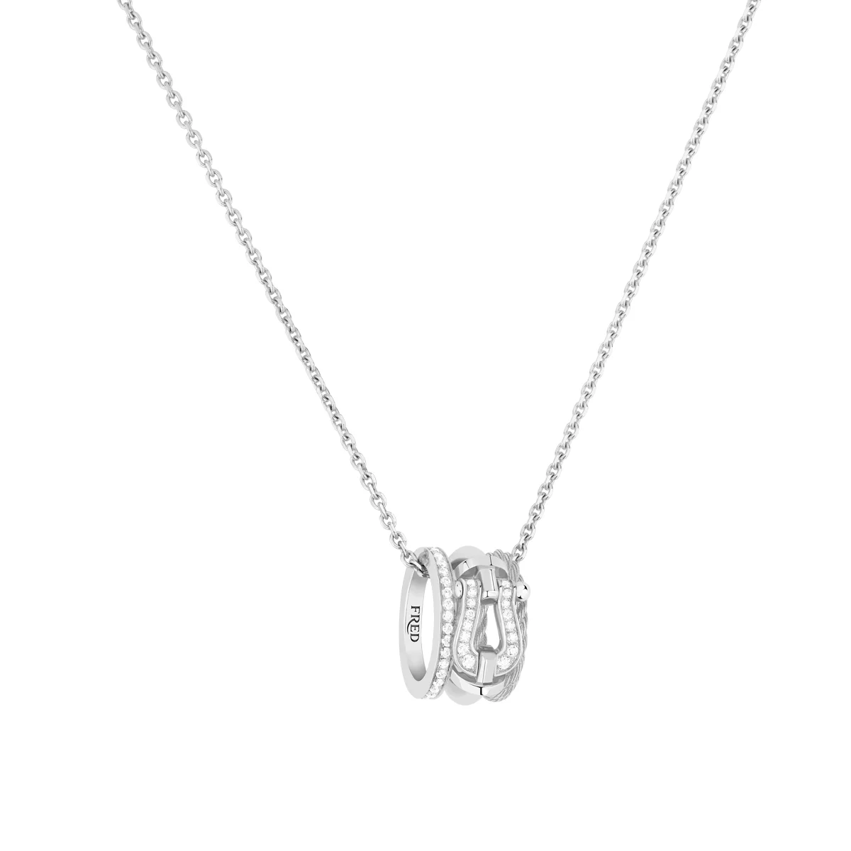 フレッド「フォース10 ライズ」ネックレス〈WG、ダイヤモンド0.10ct〉￥759,000