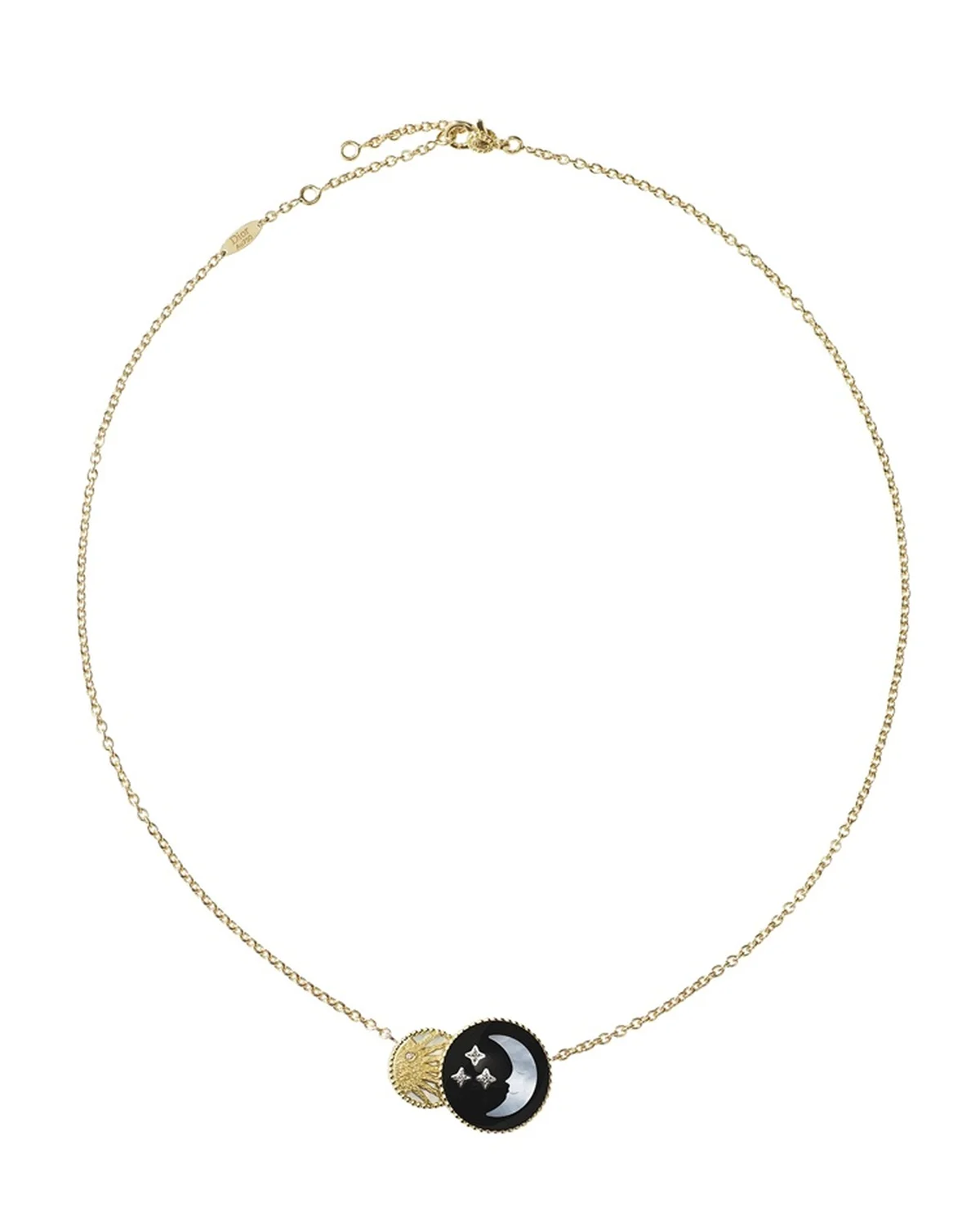 ディオールの新作「ローズ セレスト」ネックレス〈YG、Pt、オニキス、マザーオブパール、ダイヤモンド〉¥1,000,000