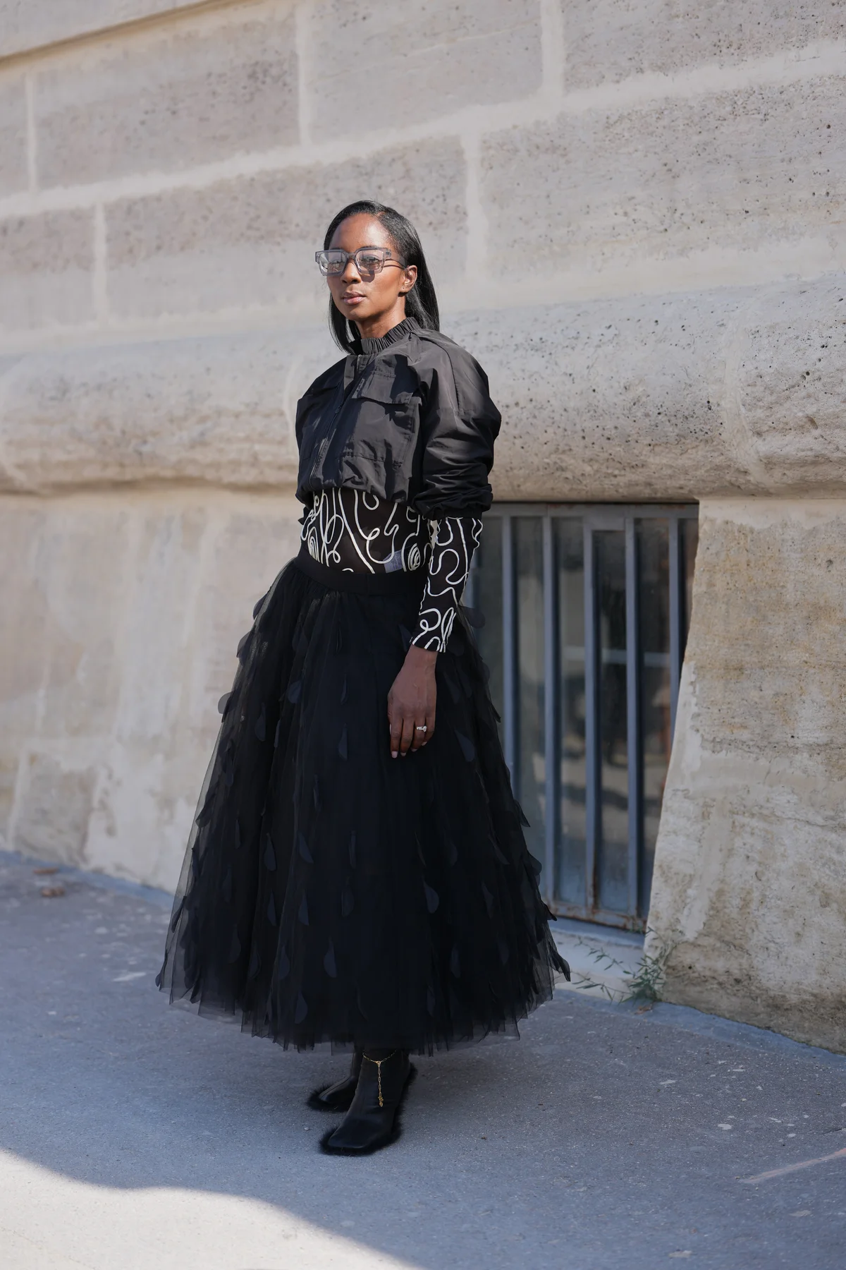 チュールスカートを使ったコーディネート