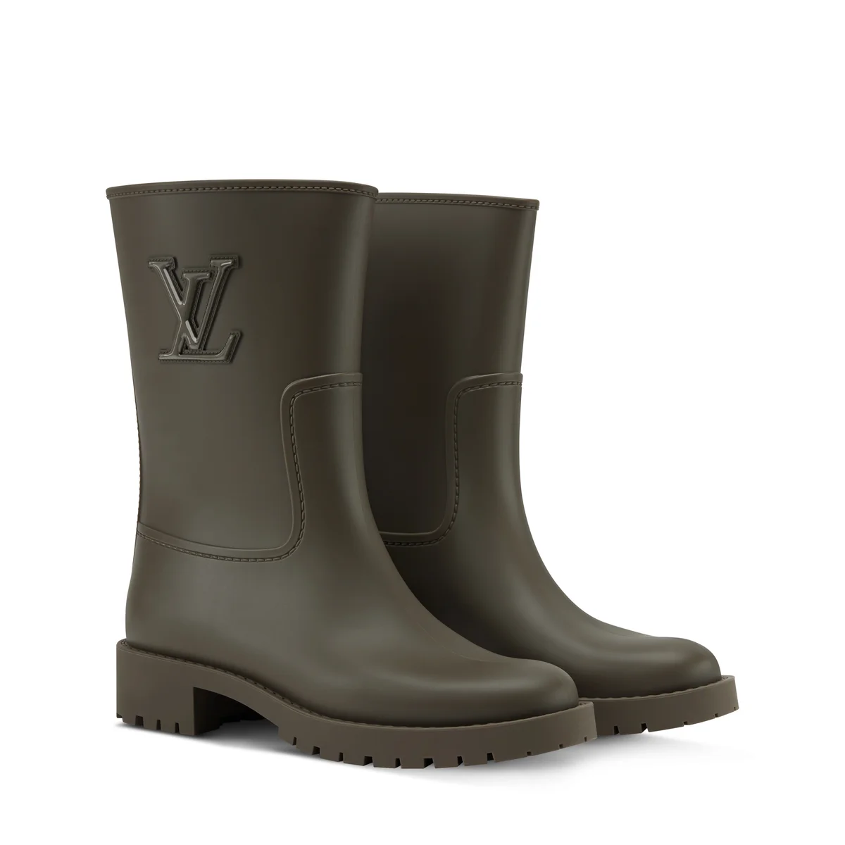 ルイ・ヴィトンの新作「ドロップス フラットハーフ レインブーツ」 トープ