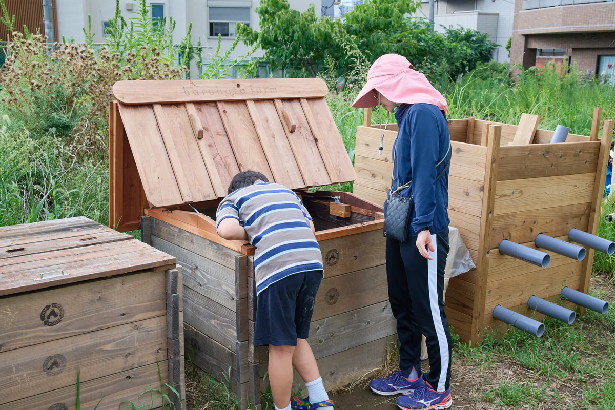 原宿はらっぱファームのコンポストボックス