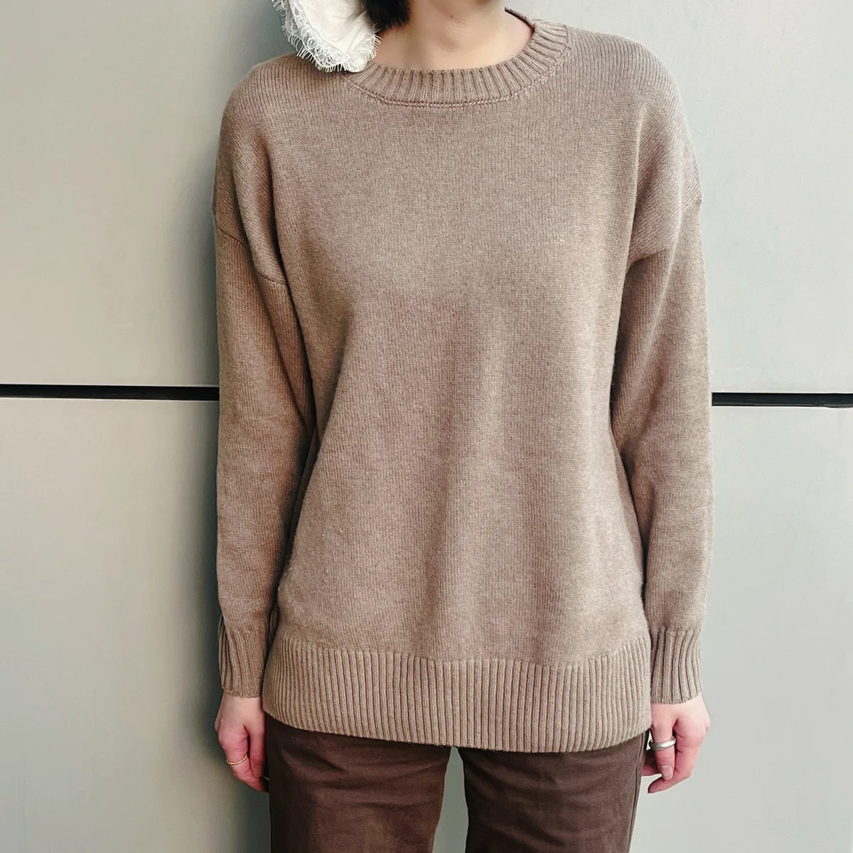 ファルコネーリ のカシミヤニット 着用画