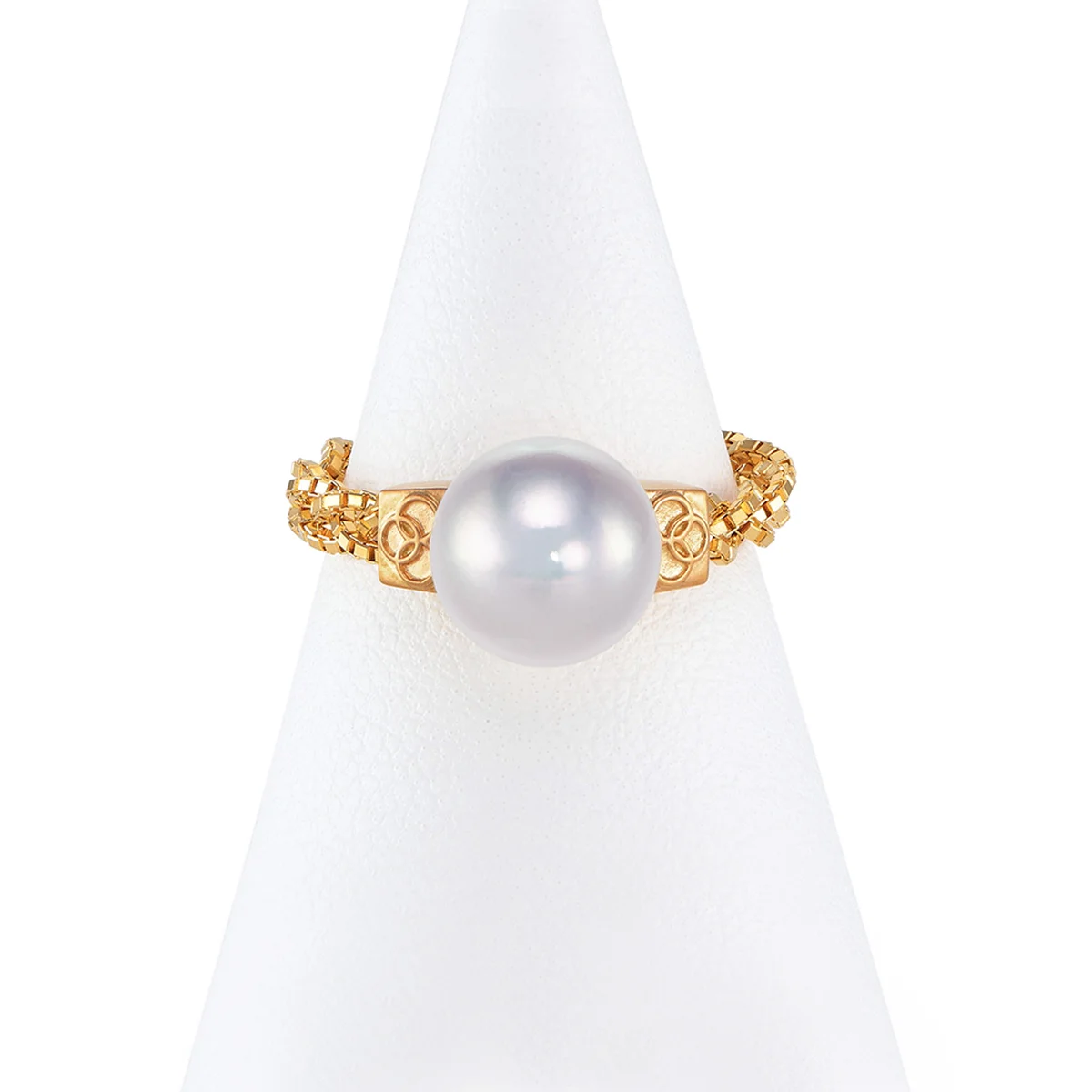 「オーヴ デコー」リング〈K18YG、あこや真珠〉¥404,800