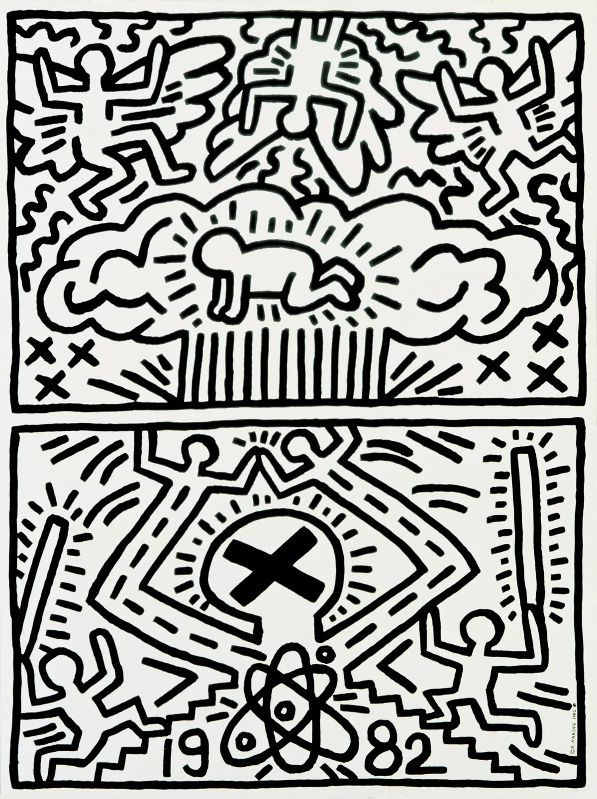 キース・ヘリング　1982年に制作された《核放棄のためのポスター》