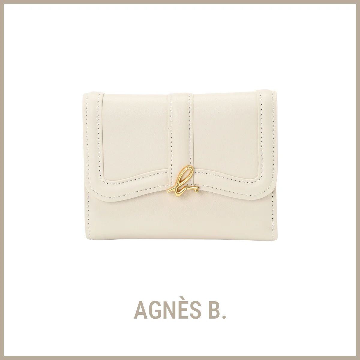 財布　アニエスベー「三つ折り財布」〈H10×W12×D2cm〉￥31,900