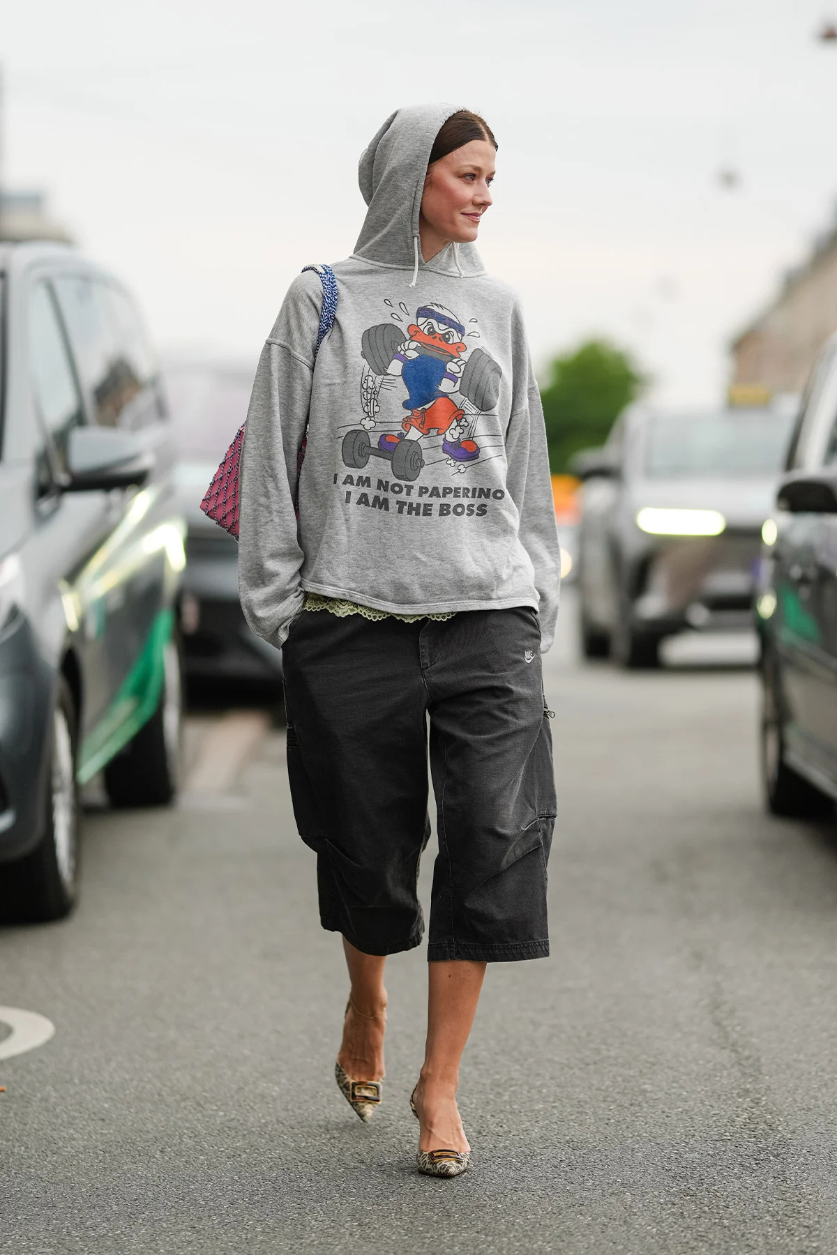 パーカを着用したスナップ