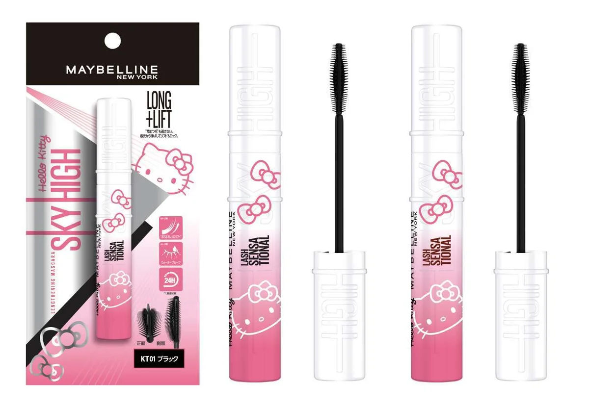 メイベリン スカイハイ  KT01、KT02 各￥1,694〈2025年12月20日限定発売〉 ©'25 SANRIO CO., LTD. APPR. NO. L661161