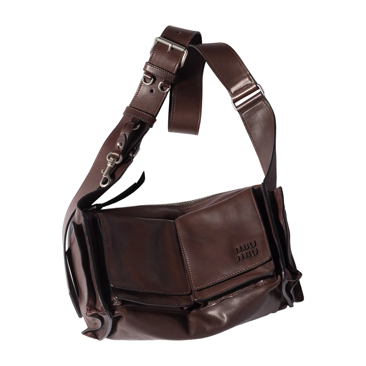 ミュウミュウの「ユーティリティ」ショルダーバッグ