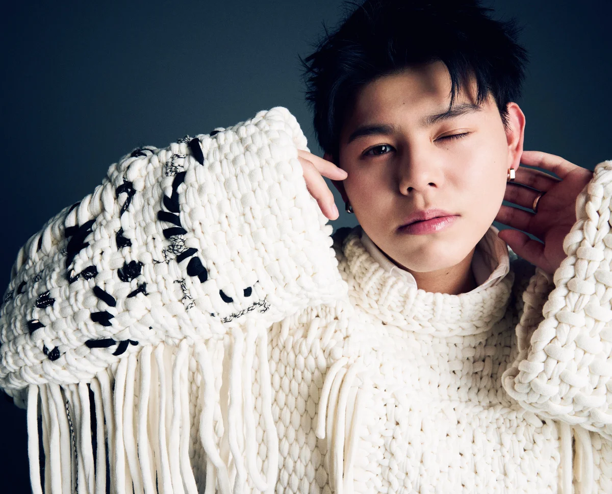 SPUR４月号でボッテガ・ヴェネタを着用したBE:FIRSTのLEO