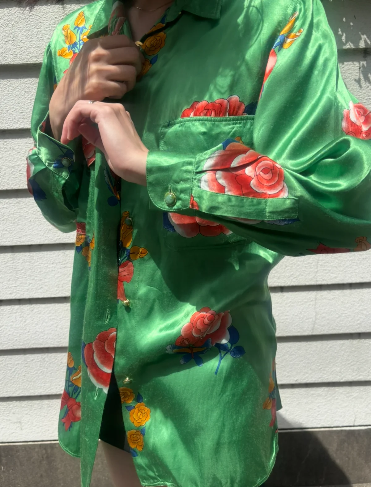 セルフスナップ　シャツ　クリツィア　Krizia