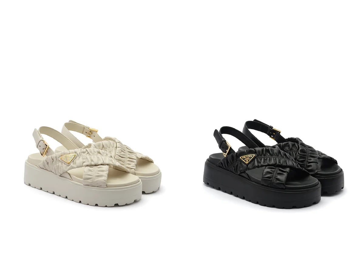 プラダの2026年春夏コレクションより日本限定サンダル