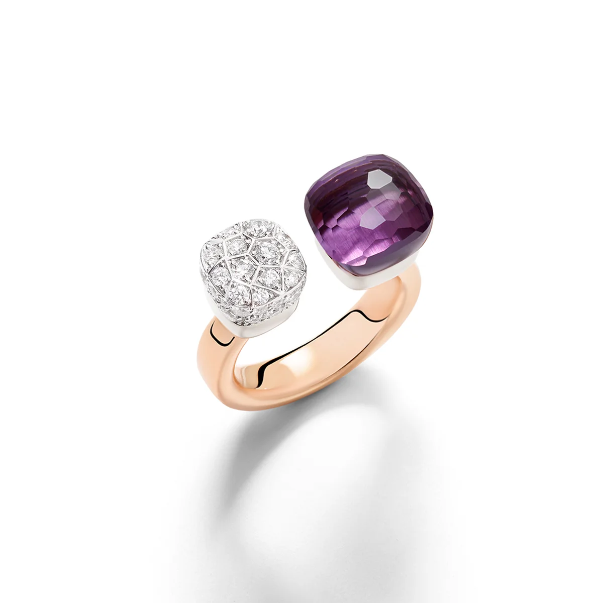 「ヌード」リング〈K18RG、K18WG、K18WGロジウムプレーティング、ダイヤモンド、アメシスト〉¥1,221,000