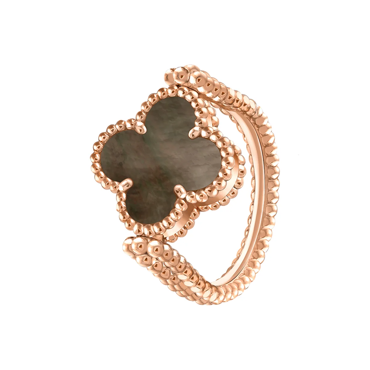 「ヴィンテージ アルハンブラ」リング〈RG、ダイヤモンド、グレーマザーオブパール〉¥1,029,600