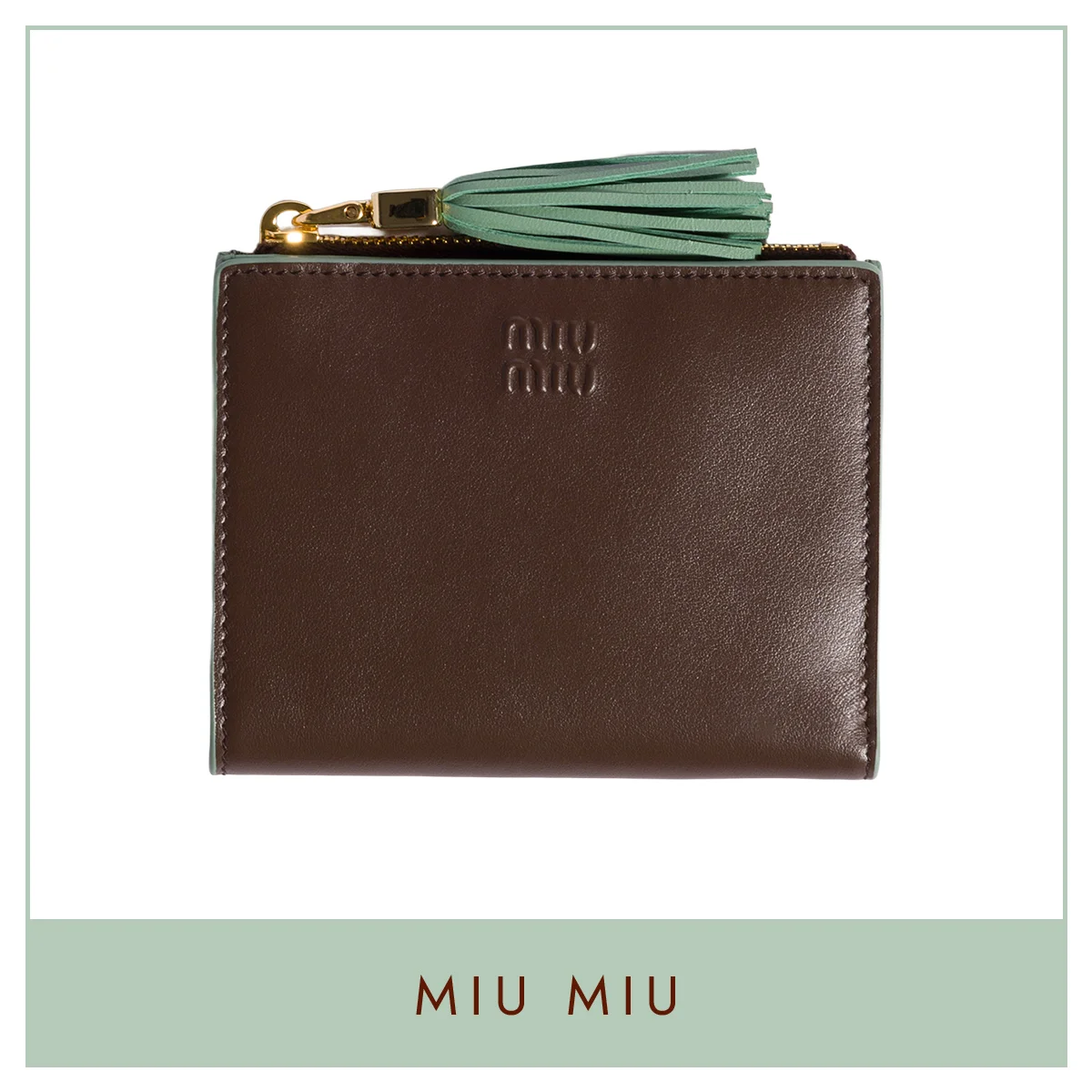 ミュウミュウのタッセルレザー財布