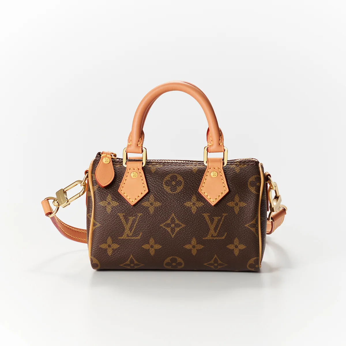 ルイ・ヴィトンのモノグラムバッグ「ナノ・スピーディ」　正面