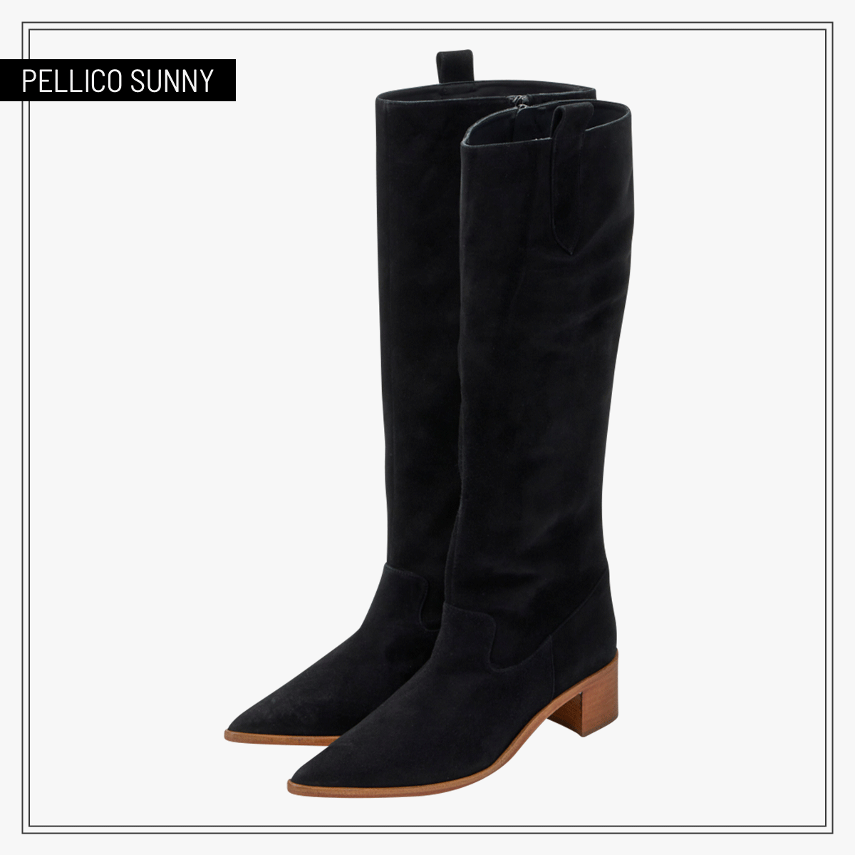 2025年秋冬新作おすすめ人気ロングブーツ ペリーコ サニー 「セビリア スウェード ロングブーツ」〈ヒール5.5cm〉¥64,900