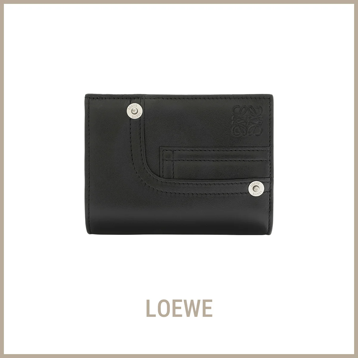 財布　ロエベ「パンタ スリム コンパクト ウォレット」〈H9.3×W11.8×D1cm〉￥105,600