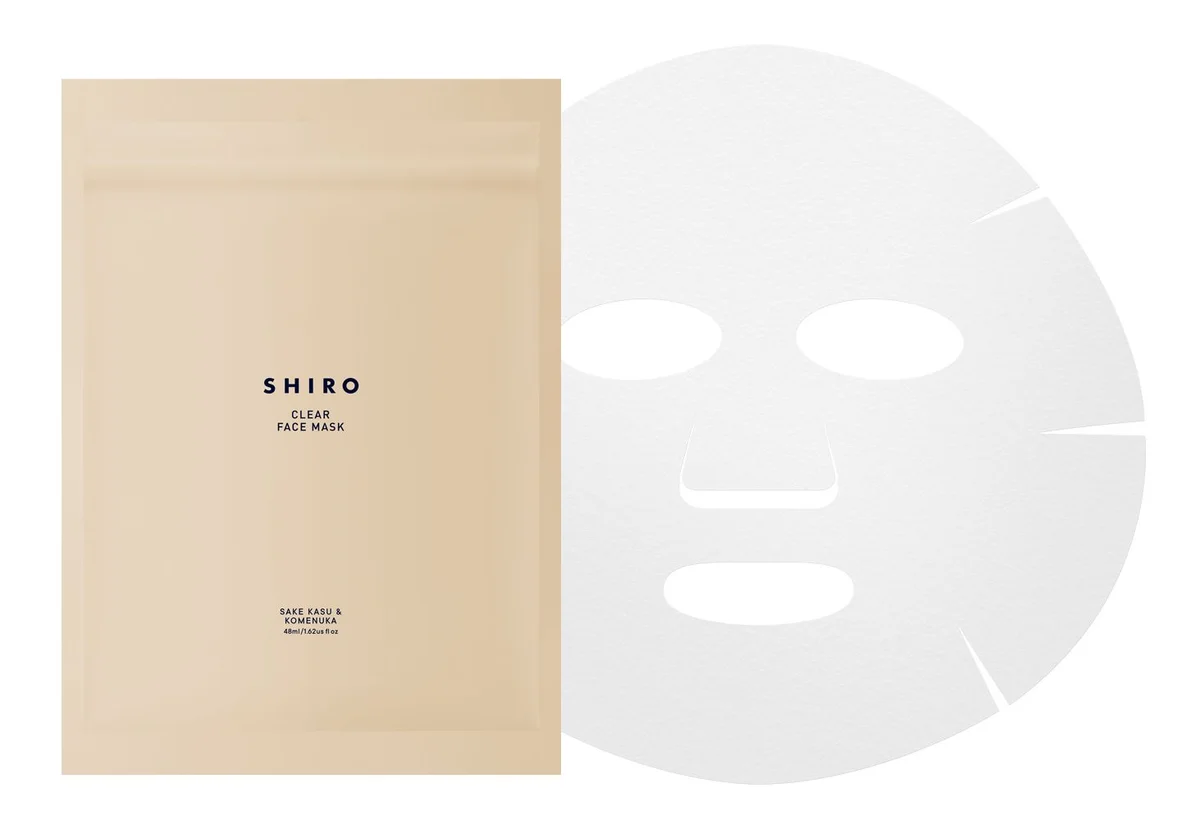 SHIRO 酒かす米ぬかフェイスマスク 3枚入り ￥2,090／14枚入り ￥5,500〈2024年6月20日発売〉