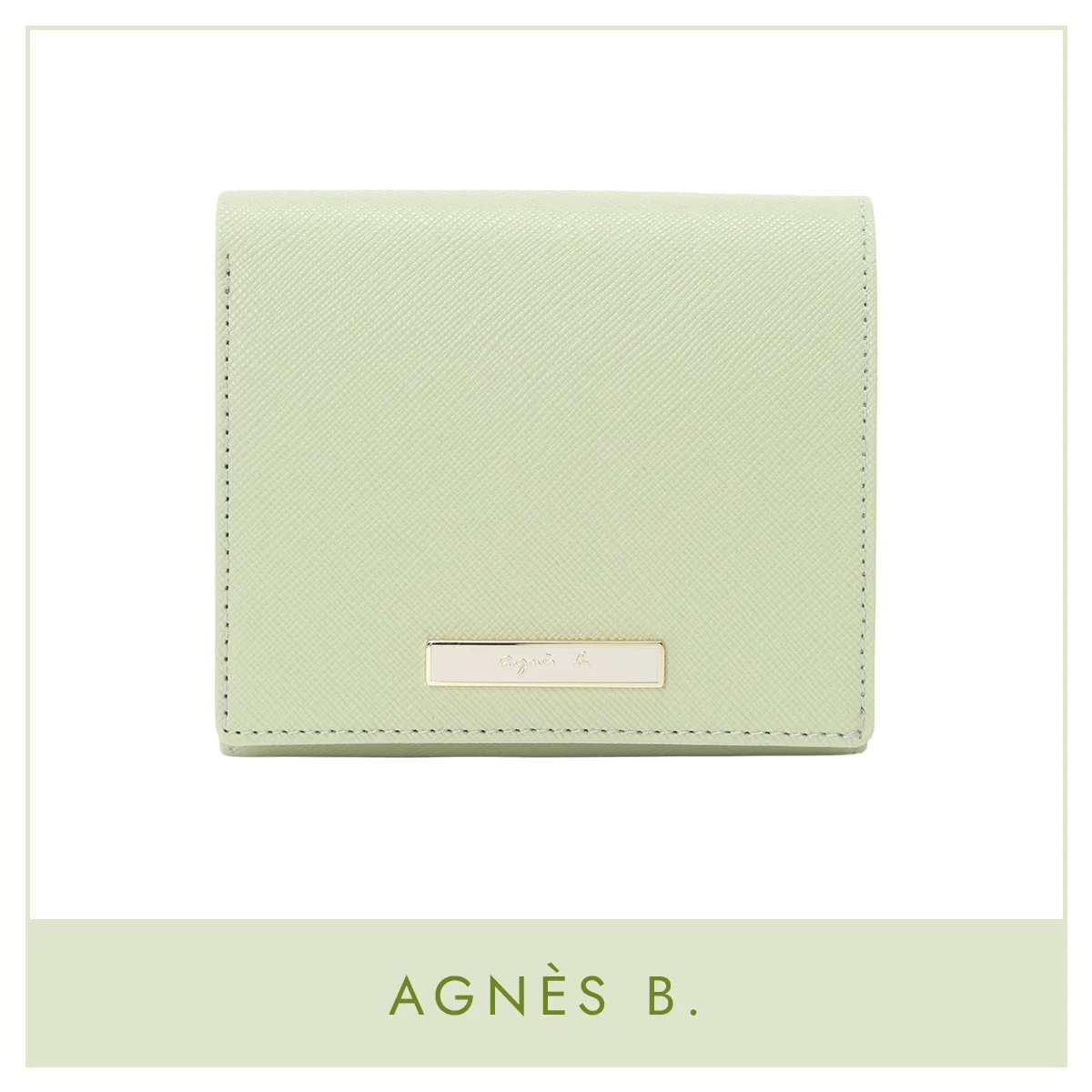 アニエスベーの財布「二つ折りウォレット」〈H9.5×W11×D3.5cm〉￥24,200