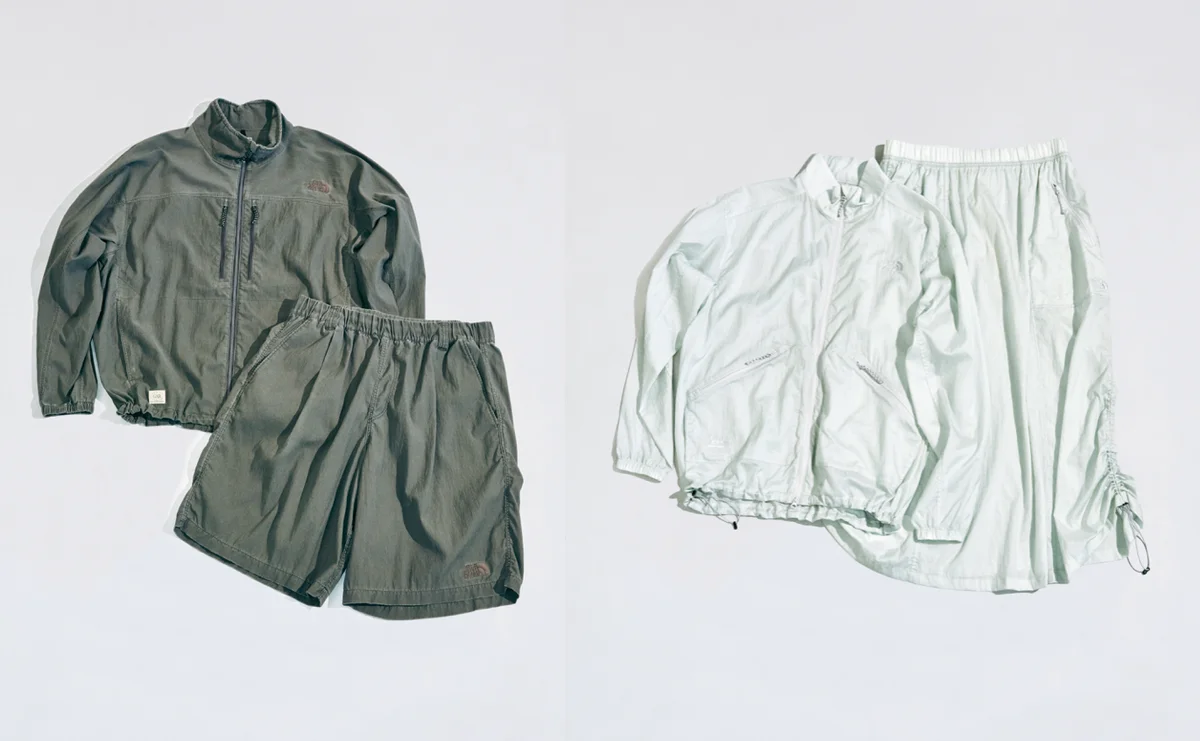 ザ・ノース・フェイスの新ライン「ジェネラル アスレチック レクリエーション」のソフトシェルジャケットとバギーショーツ、ウィンドジャケットとウィンドスカート