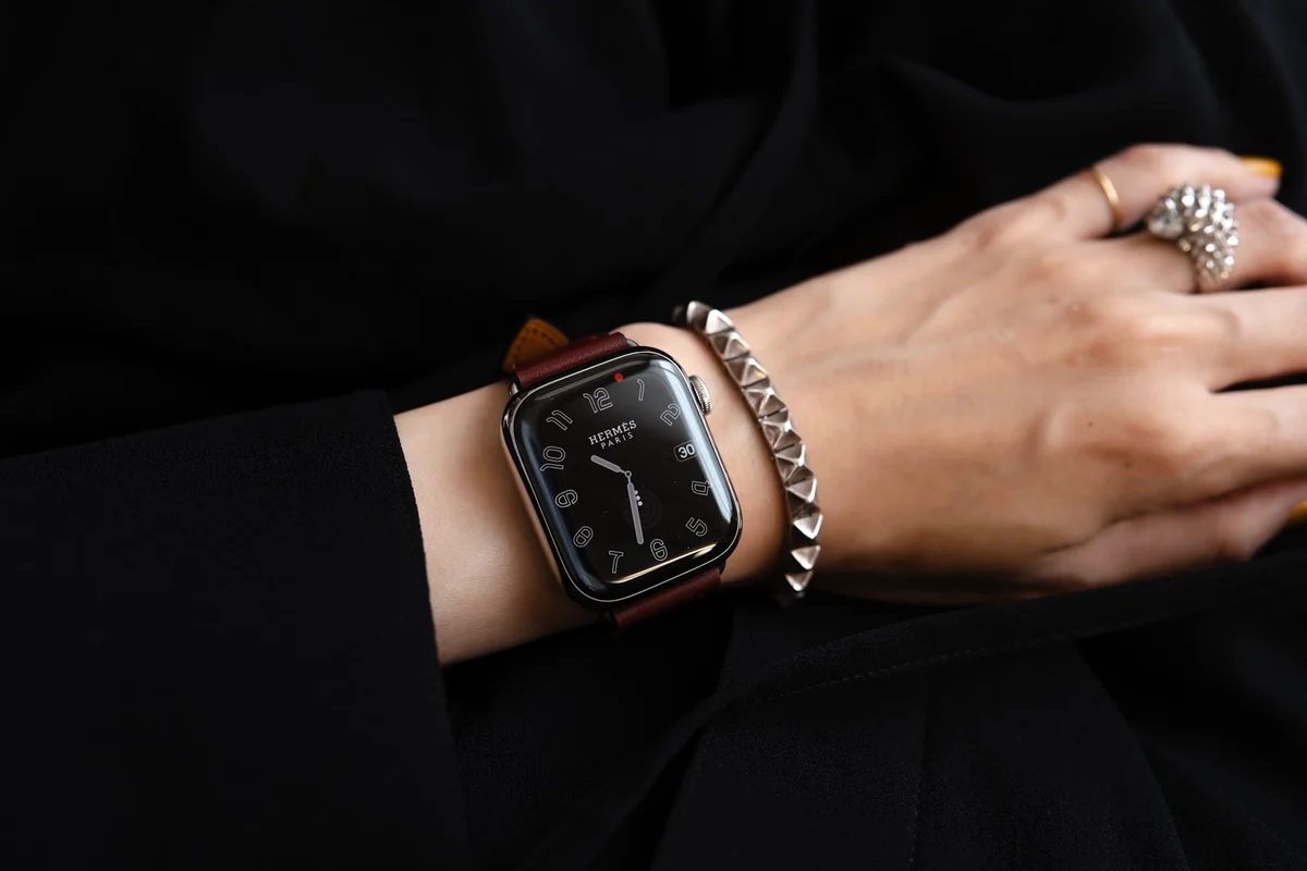 アップルウォッチ  エルメス　Apple Watch HERMESブラックレザーバンド