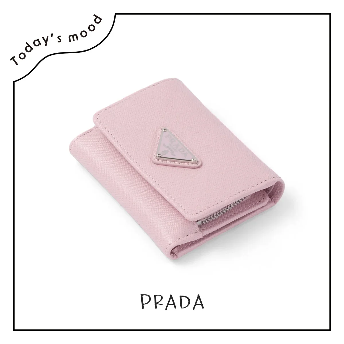 プラダ　PRADA　財布「サフィアーノトライアングル 財布」〈H8×W9cm〉¥90,200（予定価格）