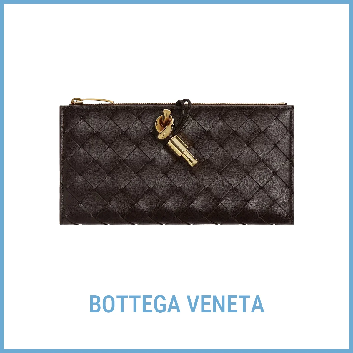 財布　ボッテガ・ヴェネタ　BOTTEGA VENETA　アンディアーモ ロングウォレット　〈H9.5×W19×D0.5cm〉￥198,000