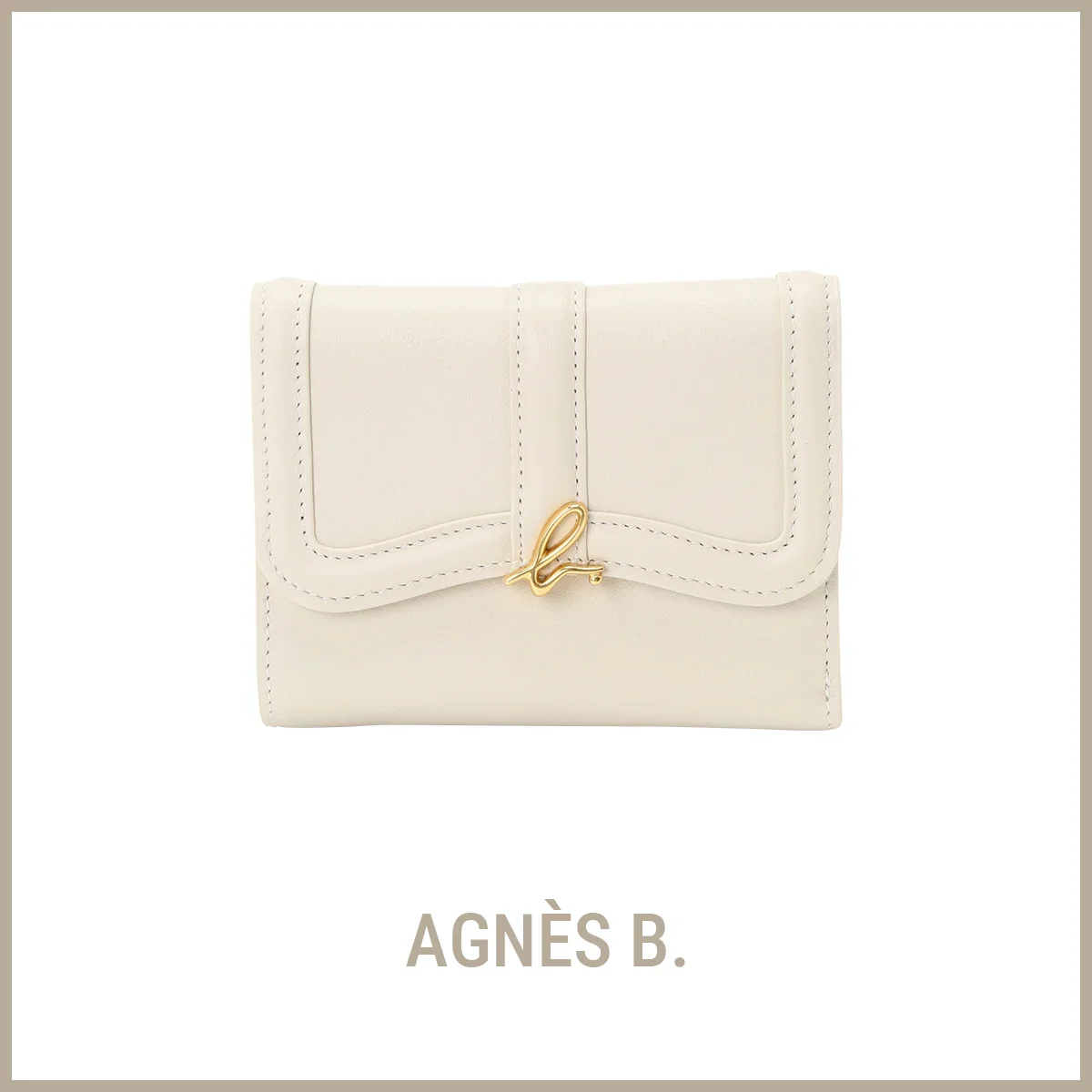 財布　アニエスベー「三つ折り ウォレット」〈H10×W12×D2cm〉￥31,900