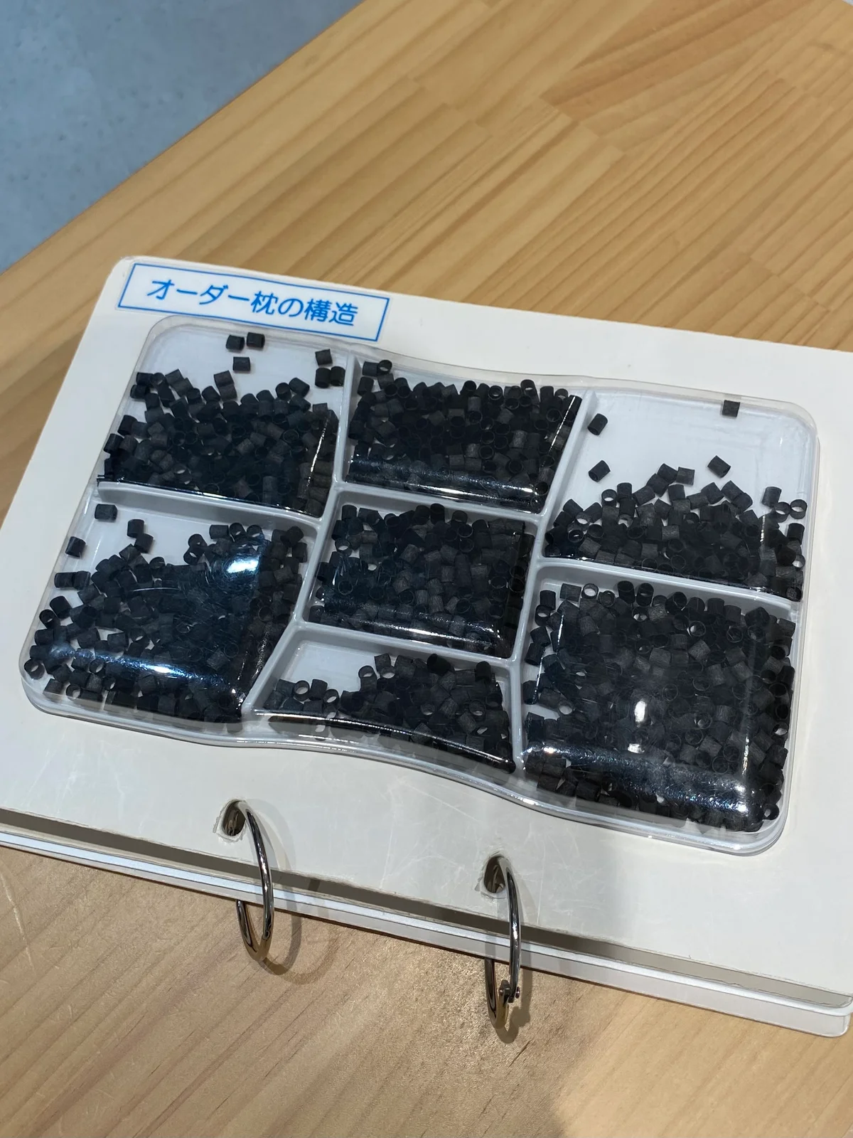 西川のオーダー枕の構造を可視化した模型