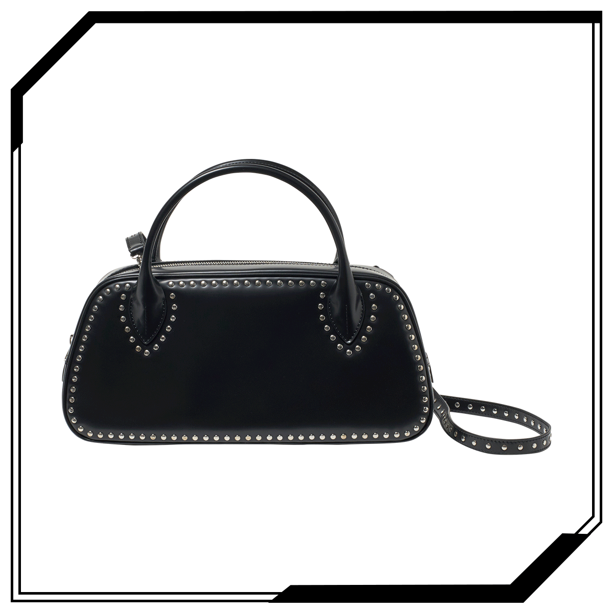 コム デ ギャルソンのイタリアンメイドのレザーバッグ 黒