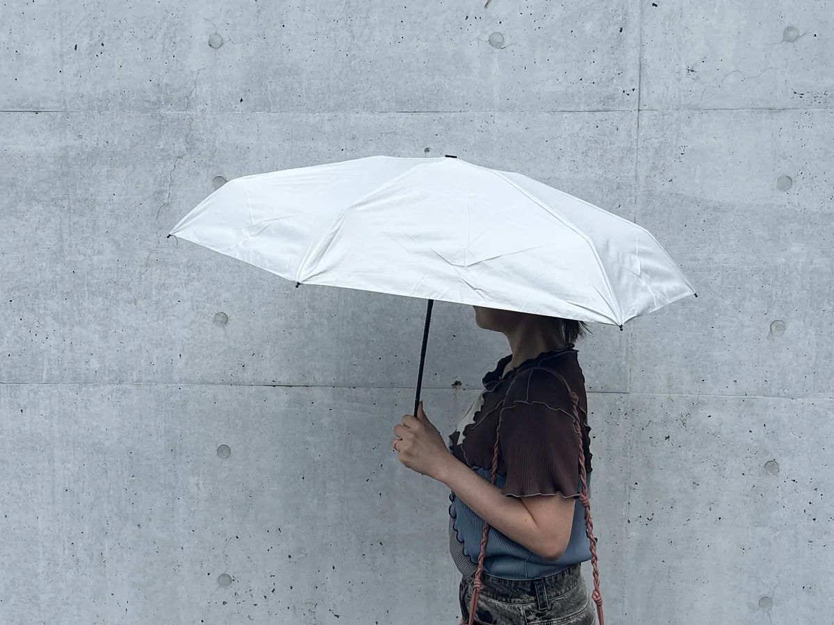 adoric　日傘　晴雨兼用　￥2,099　開いた状態　差した時の写真