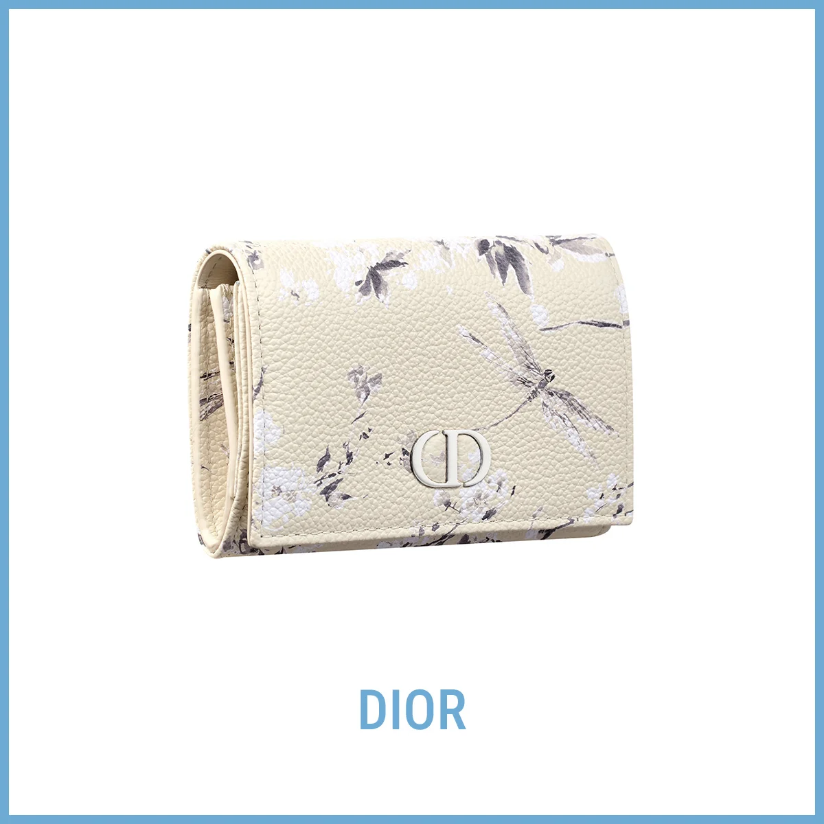 【花柄が彩る、上質な毎日】Dior Caro グリシーヌウォレット ディオール】の財布。アジアの庭園からインスピレーションを受け