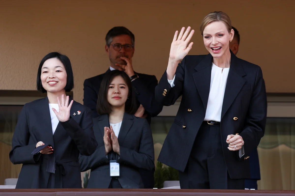 モナコで行われたジュニアのラグビー大会に出席した彬子女王殿下とシャルレーヌ公妃