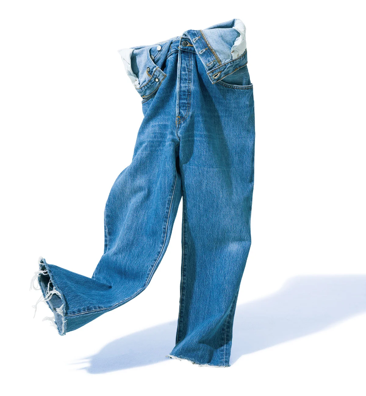 QUIITO W WAIST DENIM PANTS