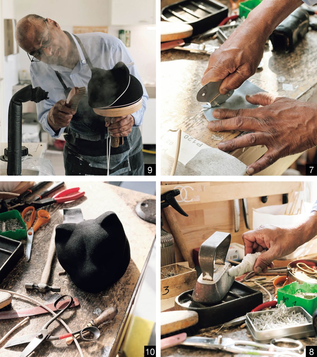 Atelier Maison Michel 豹の頭の形の帽子