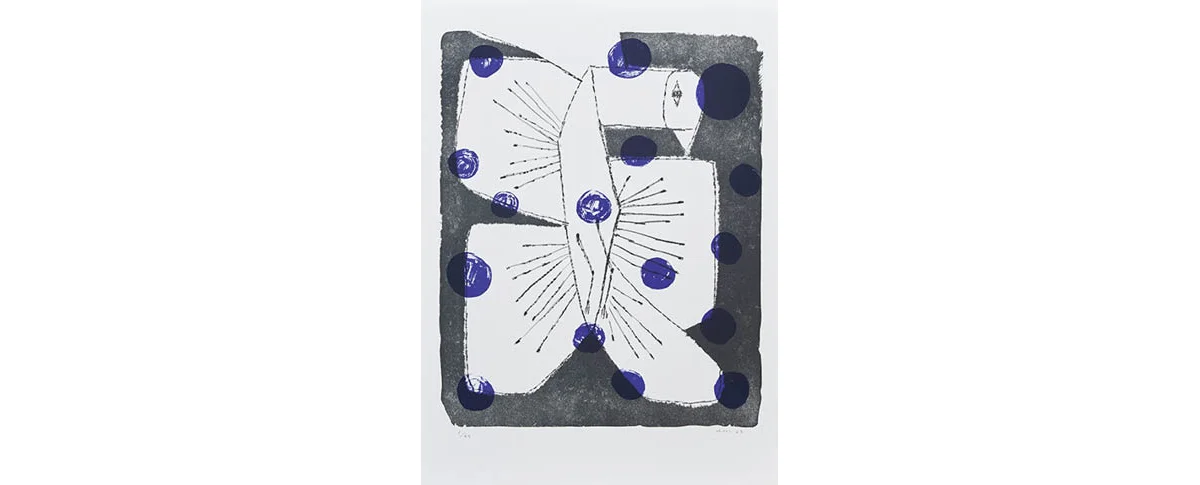 リトグラフ作品《One Day the Bird Became a Butterfly》