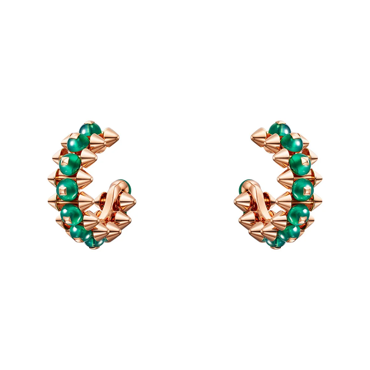 「クラッシュ ドゥ カルティエ」イヤリング〈PG、グリーンアゲート〉¥1,557,600