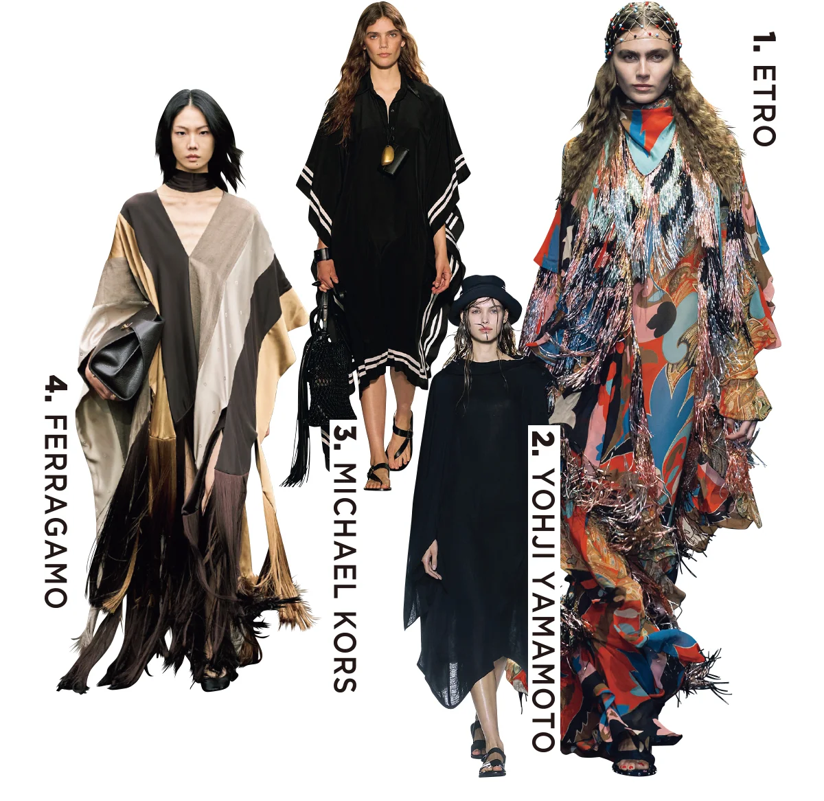 2026年春夏トレンドのカフタンドレス