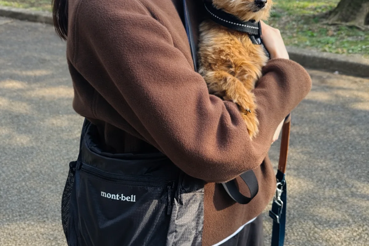 モンベルのポケッタブルライトショルダー 使用画像