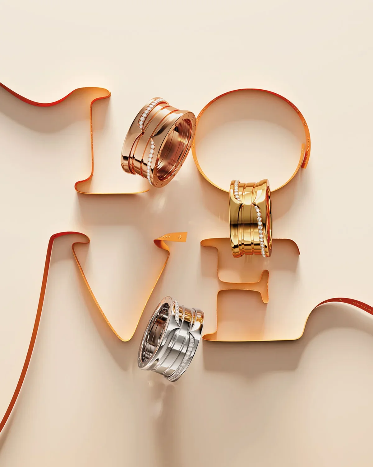 ビー・ゼロワン リング YG、PG、WG3点の画像