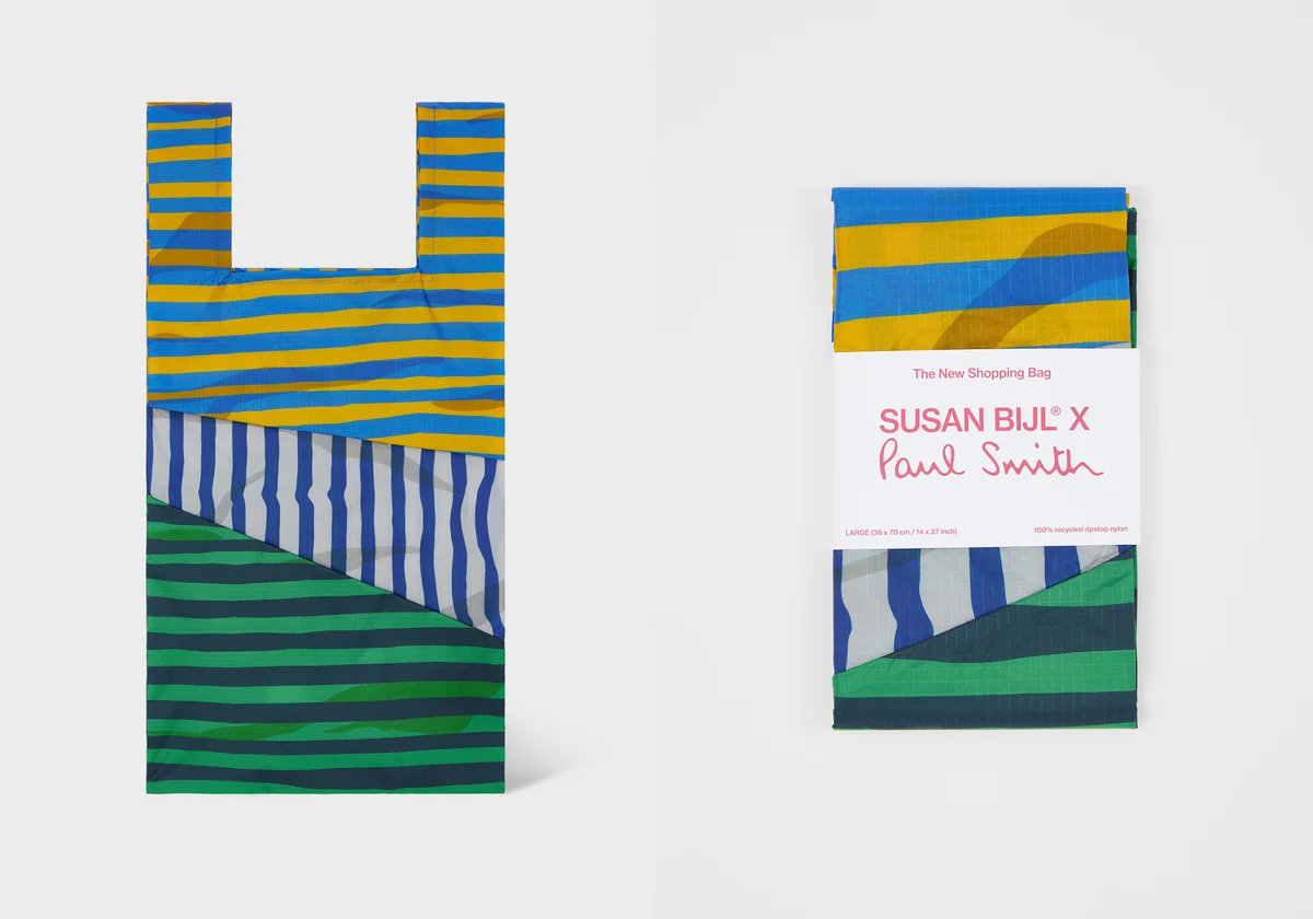 スーザンベル×ポール・スミスのThe New Shopping Bag ブルー
