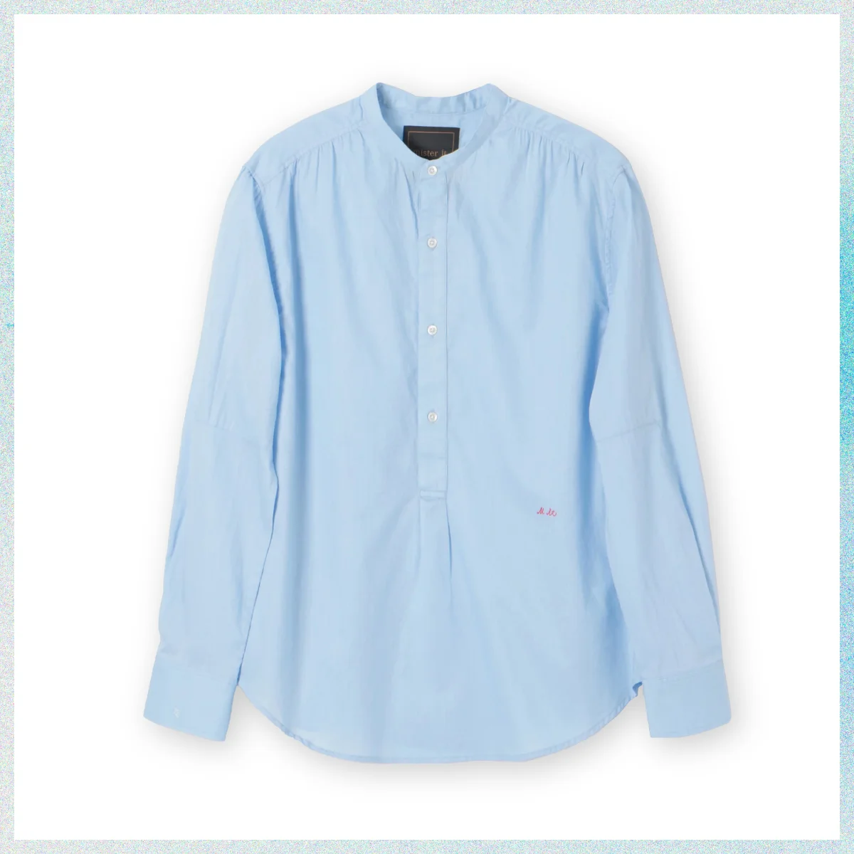 ミスターイットのブルーシャツ