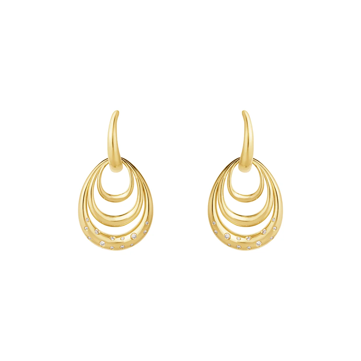 「オフスプリング」ピアス〈18KYG、ダイヤモンド〉¥704,000