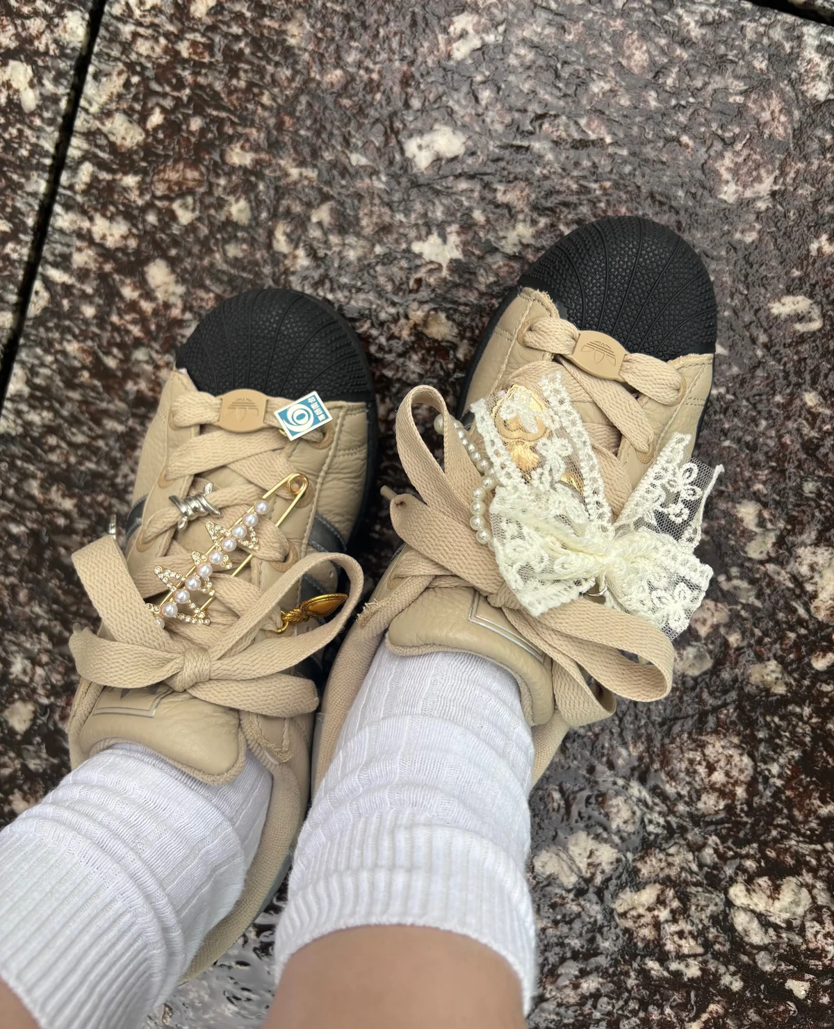 アディダス オリジナルス Adidas  Superstar The Original  カスタマイズ スニーカー　着画