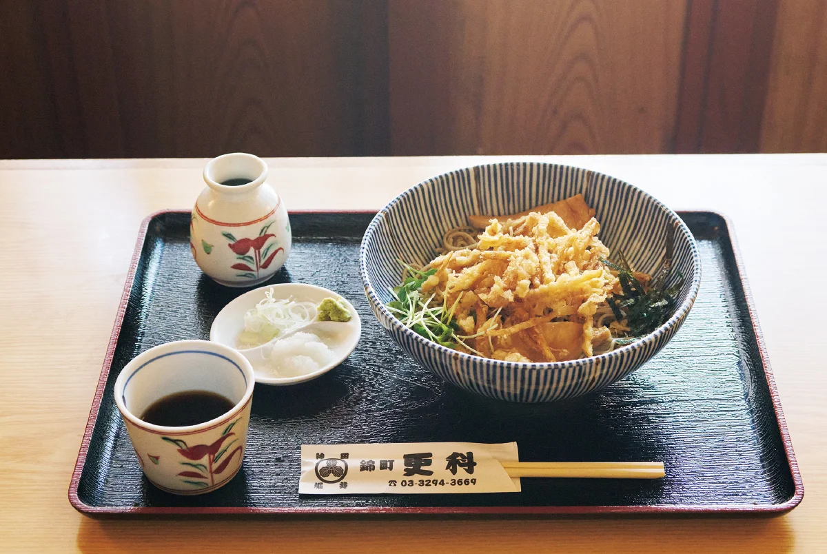 神田錦町 更科／冷やししょうが天ぷらそば