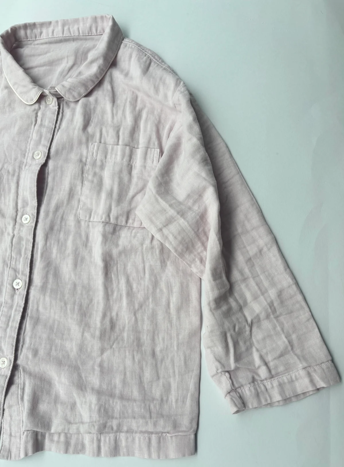 グンゼのダブルガーゼパジャマのトップス