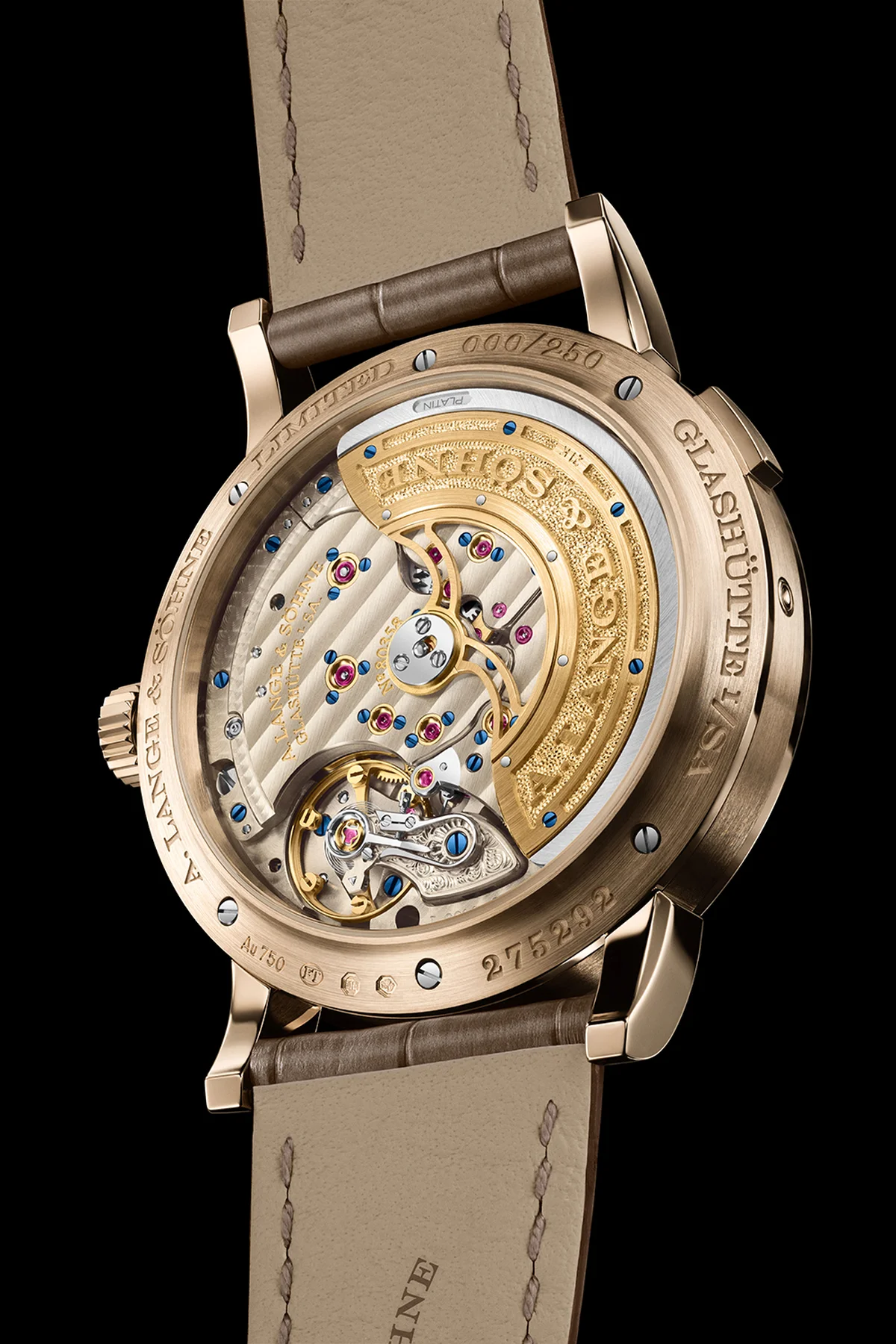 「ランゲ 1・デイマティック ハニーゴールド」ウォッチ〈ハニーゴールド、シルバー、自動巻き、ケース径39.5mm〉¥価格 ※250本限定