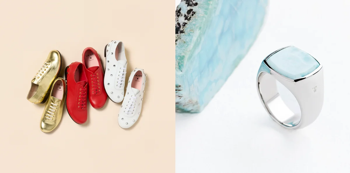 ギャラリー キャバンがラカドへ別注したシューズと、トムウッドに別注したリング