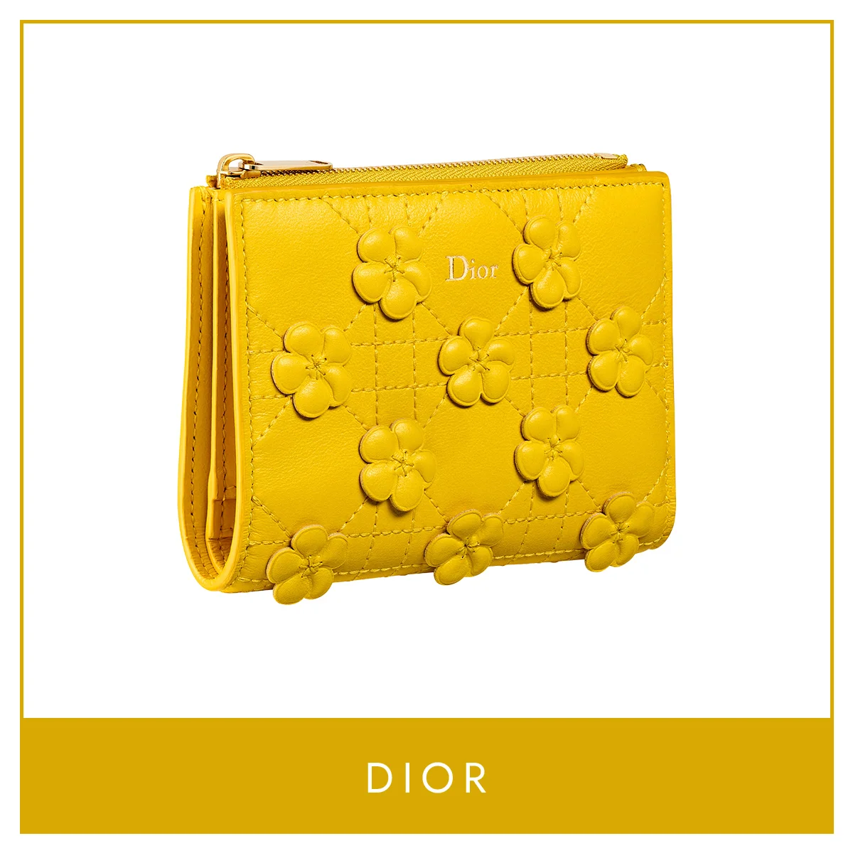 ディオールの二つ折り財布『「Dior Jardin」‘Dahlia’ウォレット』〈H9×W12×D2cm〉￥145,000